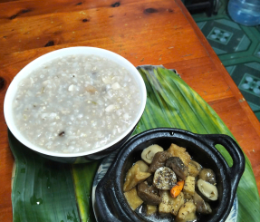 Cháo hạt - nấm kho
